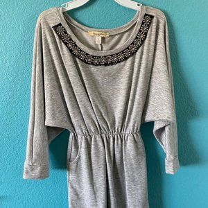 Francesca's Gray Long Sleeve Dress